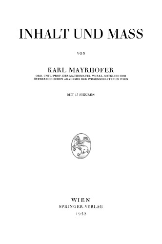 Inhalt und Mass
