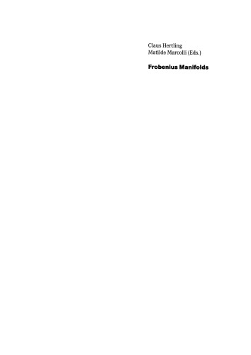 Frobenius Manifolds: Quantum Cohomology and Singularities