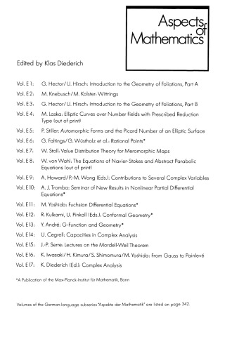 Complex Analysis: Proceedings of the International Workshop Wuppertal 1990