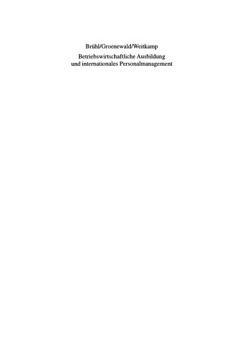 Betriebswirtschaftliche Ausbildung und internationales Personalmanagement