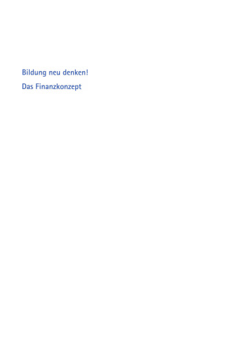 Bildung neu denken!: Das Finanzkonzept