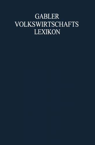 Gabler Volkswirtschafts Lexikon