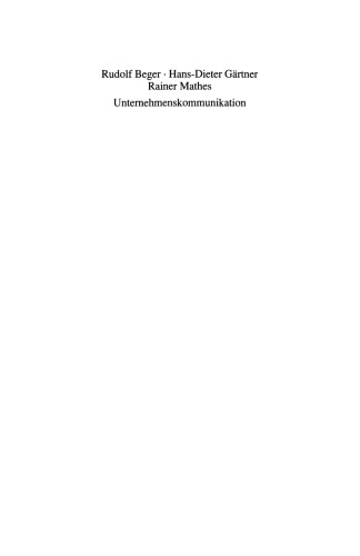 Unternehmenskommunikation: Grundlagen · Strategien Instrumente