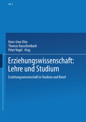Erziehungswissenschaft: Lehre und Studium