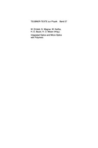 Integrated Optics and Micro-Optics with Polymers