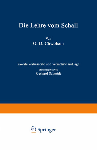 Die Lehre vom Schall