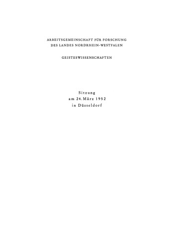 Von der Bedeutung der Geisteswissenschaften für die Bildung unserer Zeit. Die Lehre vom Ursprung und Sinn der Theorie bei Aristoteles