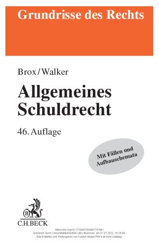 Allgemeines Schuldrecht