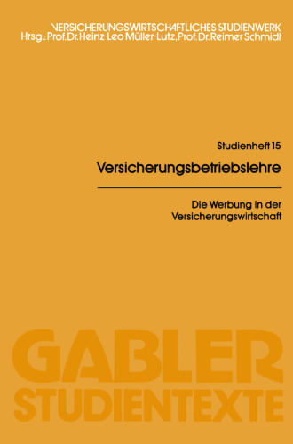 Die Werbung in der Versicherungswirtschaft