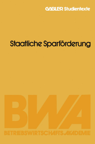 Anlageformen — Staatliche Sparförderung