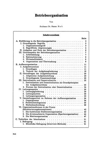Betriebsorganisation