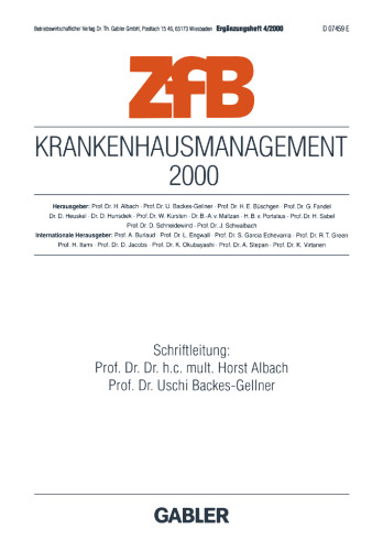 Krankenhausmanagement 2000