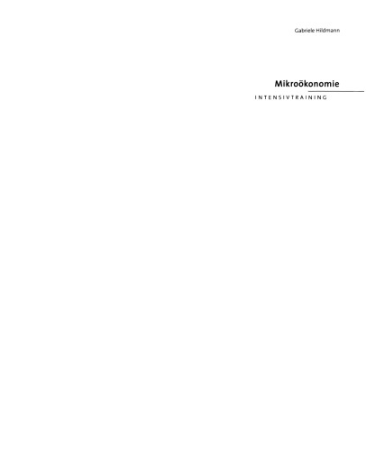 Mikroökonomie: Intensivtraining
