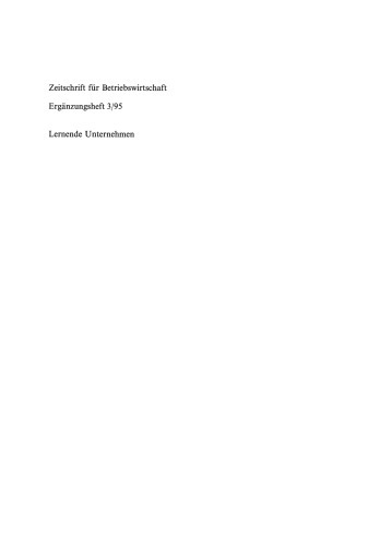 Lernende Unternehmen