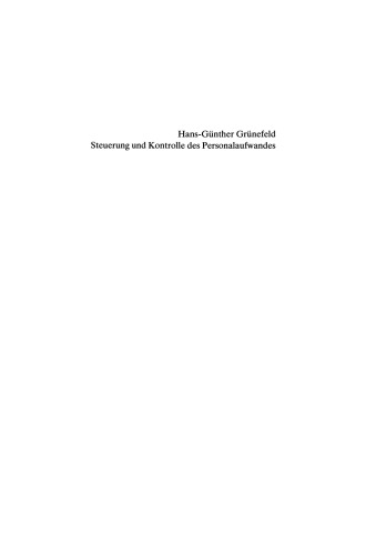 Steuerung und Kontrolle des Personalaufwandes