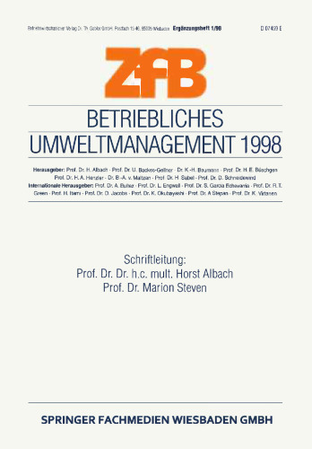 Betriebliches Umweltmanagement 1998