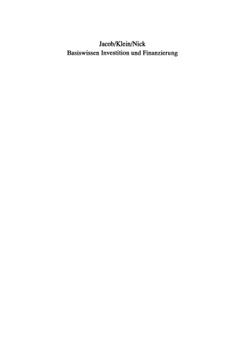 Basiswissen Investition und Finanzierung: Finanzmanagement in Theorie und Praxis