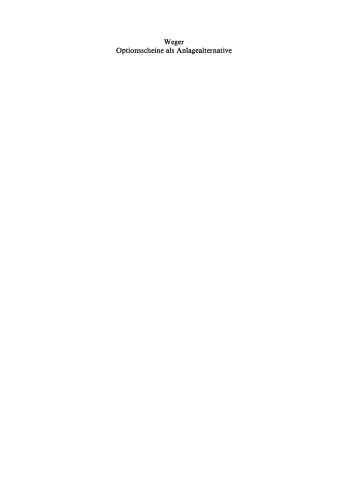 Optionsscheine als Anlagealternative