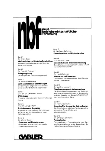 Systemorientierte Jahresabschlußanalyse: Weiterentwicklung der externen Jahresabschlußanalyse mit Kennzahlensystemen, EDV und mathematisch-statistischen Methoden