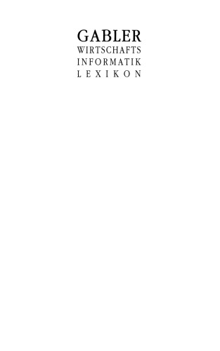 Gabler Wirtschafts Informatik Lexikon