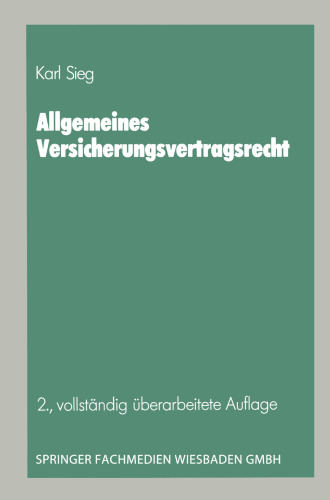 Allgemeines Versicherungsvertragsrecht