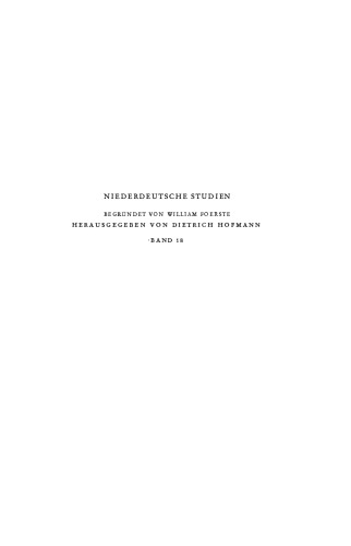 Gedenkschrift für William Foerste.