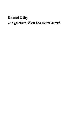Die gelehrte Welt des Mittelalters