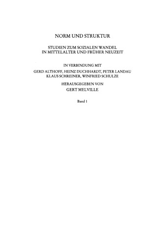 Institutionen und Geschichte: Theoretische Aspekte und mittelalterliche Befunde