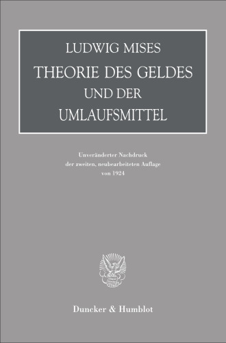 Theorie des Geldes und der Umlaufsmittel