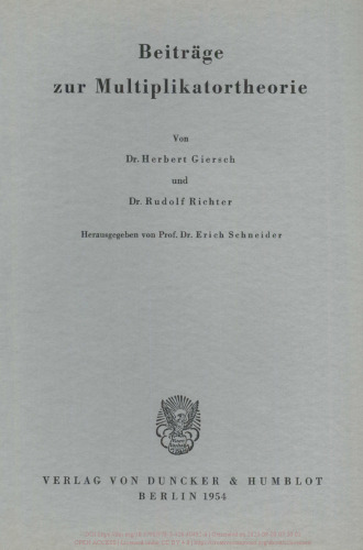 Beiträge zur Multiplikatortheorie