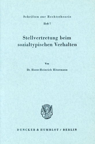 Stellvertretung beim sozialtypischen Verhalten