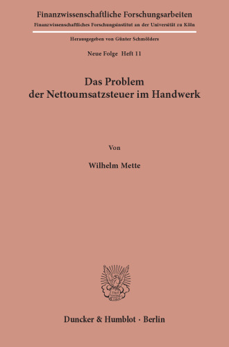 Das Problem der Nettoumsatzsteuer im Handwerk
