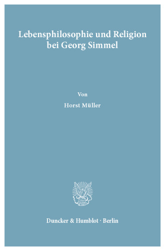 Lebensphilosophie und Religion bei Georg Simmel