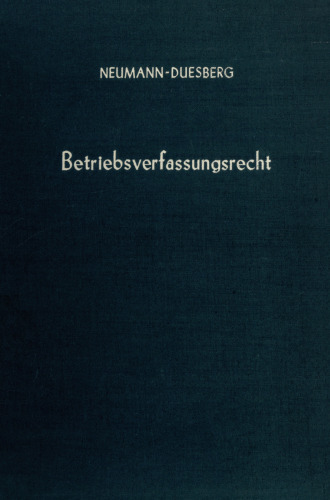 Betriebsverfassungsrecht: Ein Lehrbuch