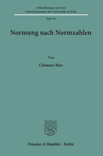 Normung nach Normzahlen