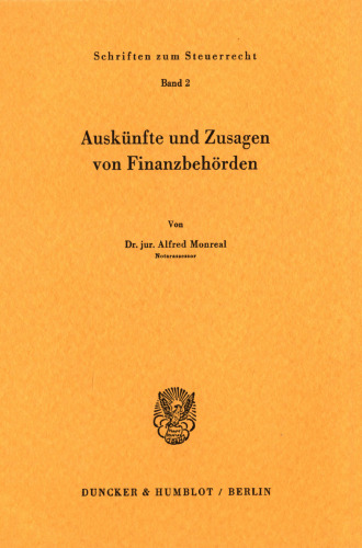 Auskünfte und Zusagen von Finanzbehörden