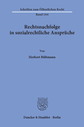 Rechtsnachfolge in sozialrechtliche Ansprüche