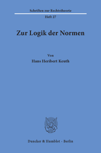 Zur Logik der Normen