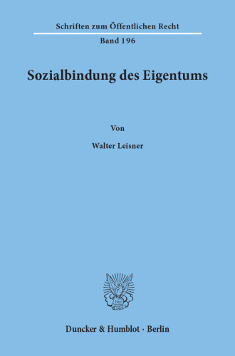 Sozialbindung des Eigentums