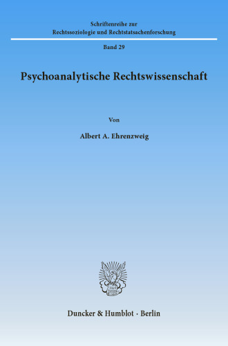 Psychoanalytische Rechtswissenschaft