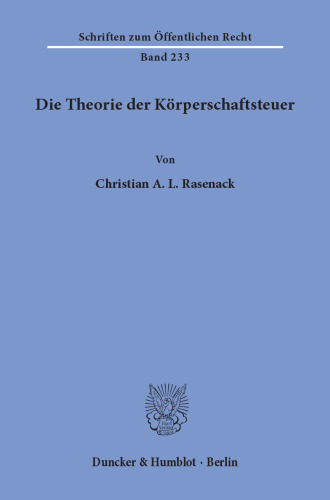Die Theorie der Körperschaftsteuer