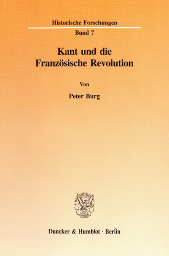 Kant und die Französische Revolution