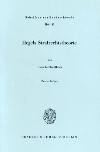 Hegels Strafrechtstheorie