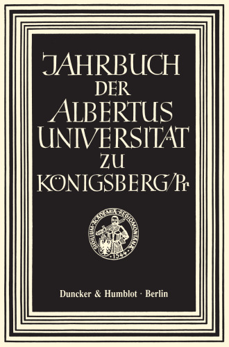 Jahrbuch der Albertus-Universität zu Königsberg/Pr: Band XXIV (1974)