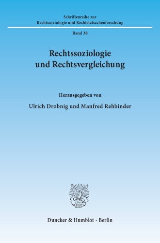Rechtssoziologie und Rechtsvergleichung