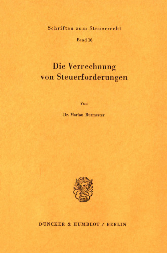 Die Verrechnung von Steuerforderungen