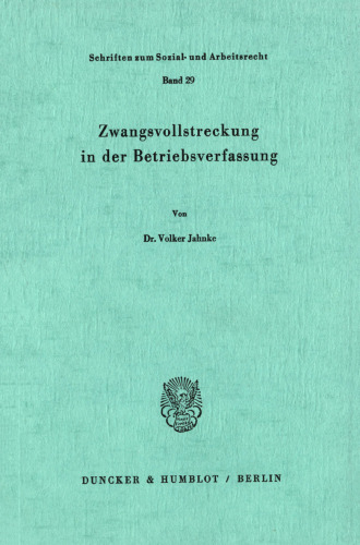 Zwangsvollstreckung in der Betriebsverfassung