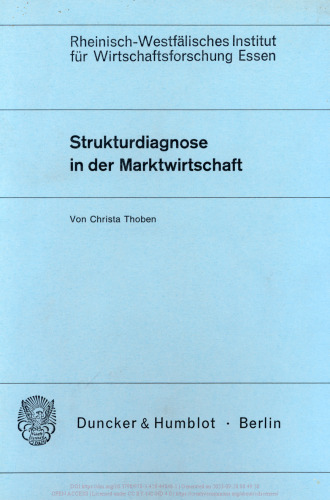 Strukturdiagnose in der Marktwirtschaft