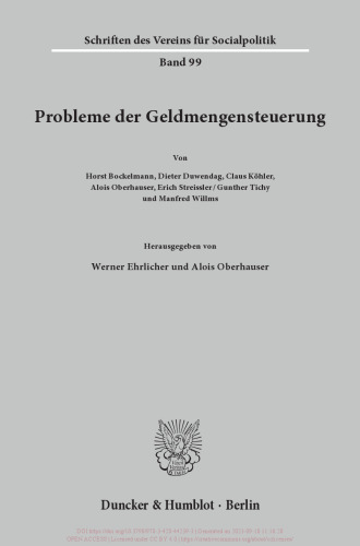 Probleme der Geldmengensteuerung