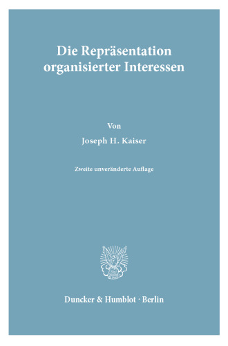 Die Repräsentation organisierter Interessen